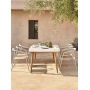 Rope Teakwood Garden Furniture Outdoor Dinning Table and Chair Set