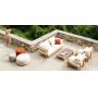 Simple but elegance outdoor furniture teak wood outdoor sofa