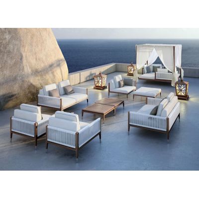 Patio Outdoor Furniture Garden Outdoor Teak Sofa Garden Set For Hotel