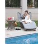 Hotel Outdoor Furniture Teak Recliner Poolside Sunbed
