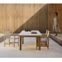  Garden Table Teak and Chairs with rope dining chair
