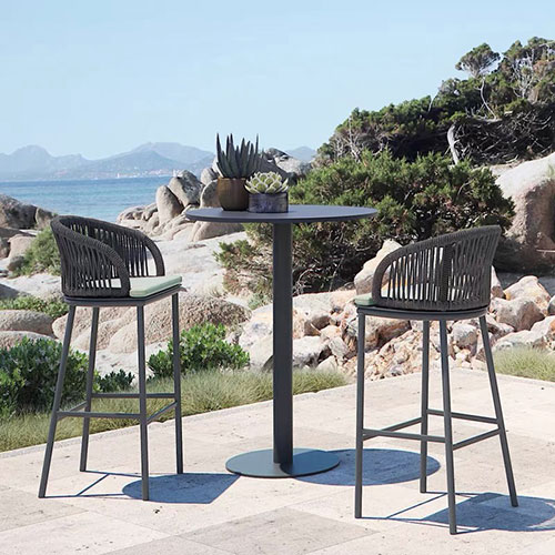 Outdoor furniture aluminum bar chair and bar table