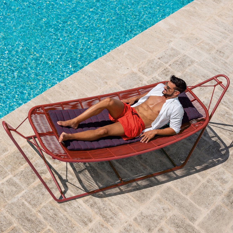 Villa Design Outdoor Furniture Aluminum Beach Bed Poolside Sunbed Sun Lounger