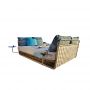 Big size seaside Poolside double Sunbed/ daybed with curtain