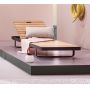 Waterproof pool furniture beach teak wood sun lounger with cushion